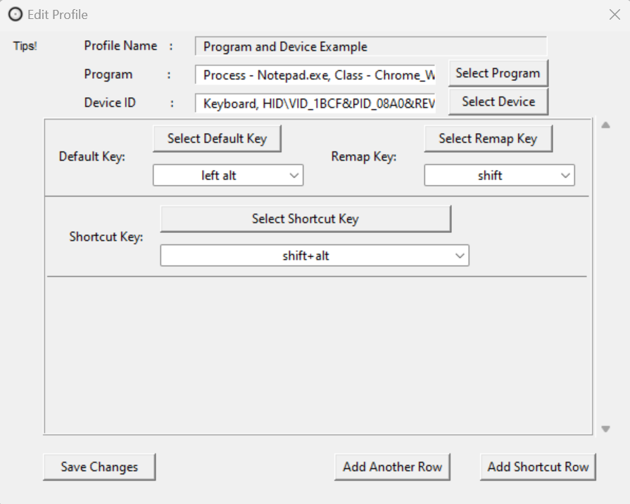 Programs and Devices Example